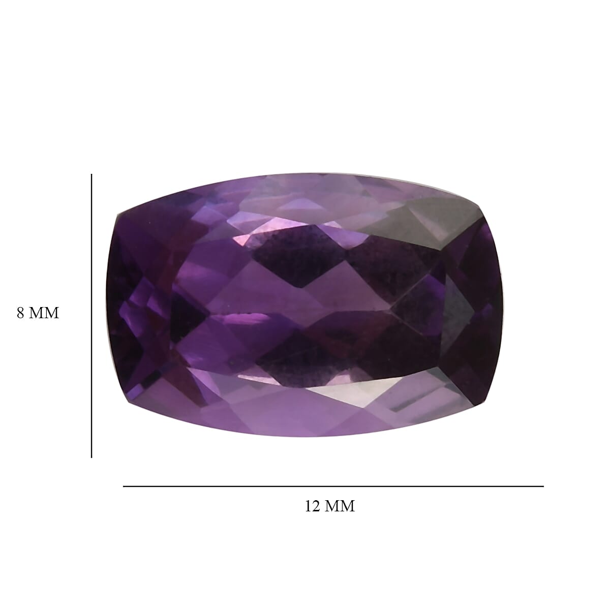 AA Mashamba Amethyst  Cushion 12x8mm - 3.2 Ct