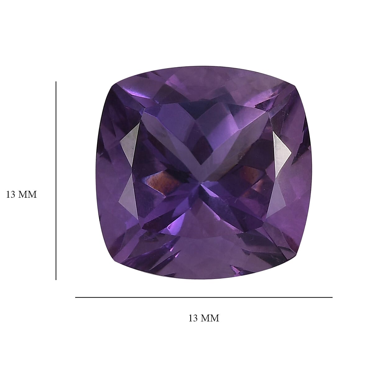 AA Mashamba Amethyst  Cushion 13x13mm - 8.9 Ct