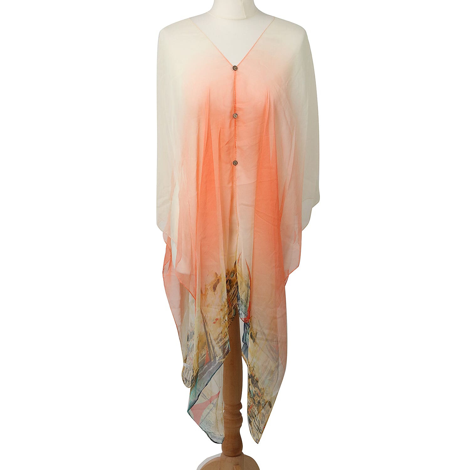 Wrap Style Summer Beach Covering in Peach (One Size; Length 76 cm)