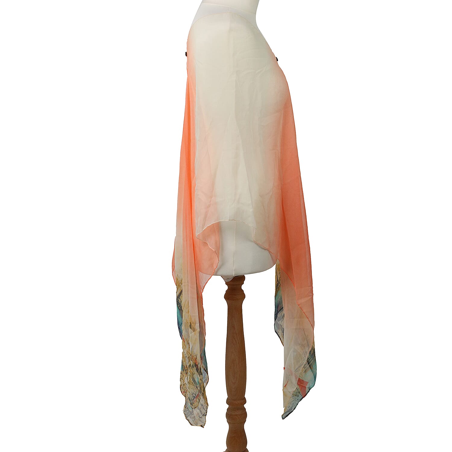 Wrap Style Summer Beach Covering in Peach (One Size; Length 76 cm)