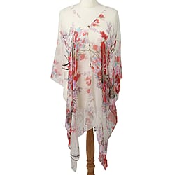 Wrap Style Summer Beach Covering in Red and Multi (One Size; Length 76 cm)