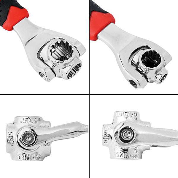 8 in 1 Tiger Wrench (Size 25x 4cm) - Black & Silver