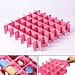 Set of 12 DIY Plastic Grid Drawer Dividers {Size 36.5X7cm (14.37X2.76 inch) } - Pink