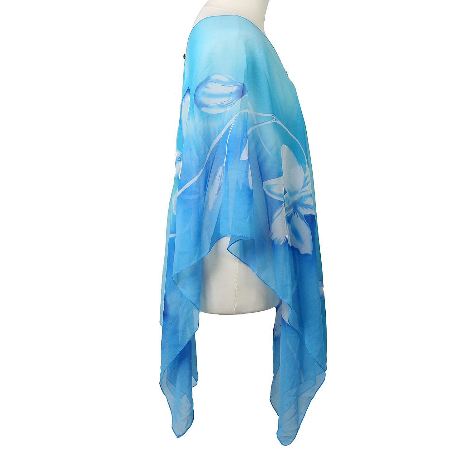 Poncho Style Summer Beach Covering in Turquoise (One Size; Length 76 cm)