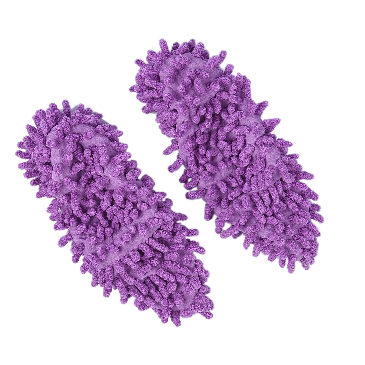 Set of 2 Pairs Mop Slippers (Size 20x10) - Purple & Blue