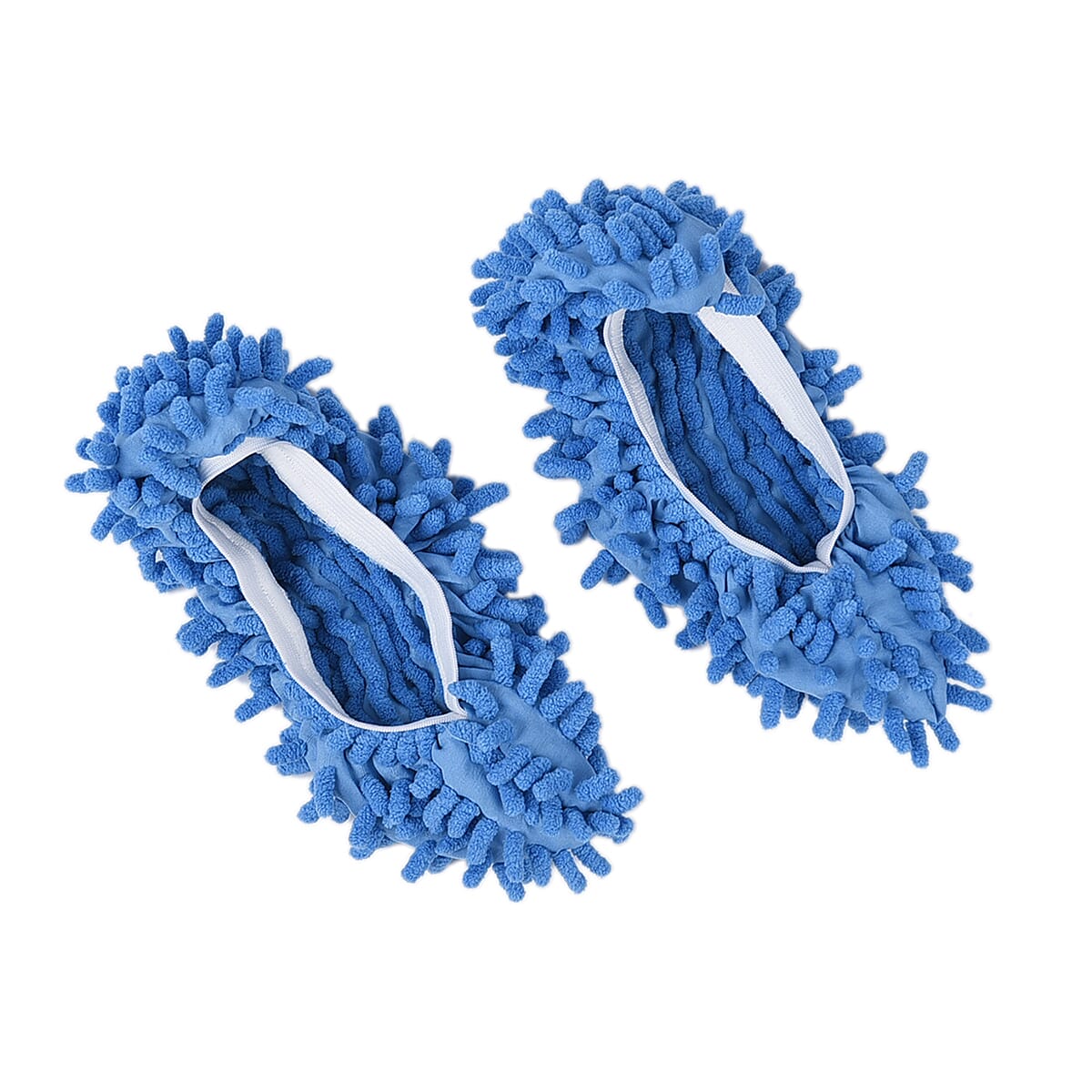 Set of 2 Pairs Mop Slippers (Size 20x10) - Purple & Blue