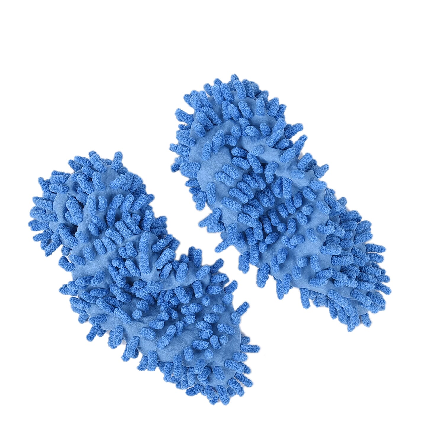 Set of 2 Pairs Mop Slippers (Size 20x10) - Purple & Blue