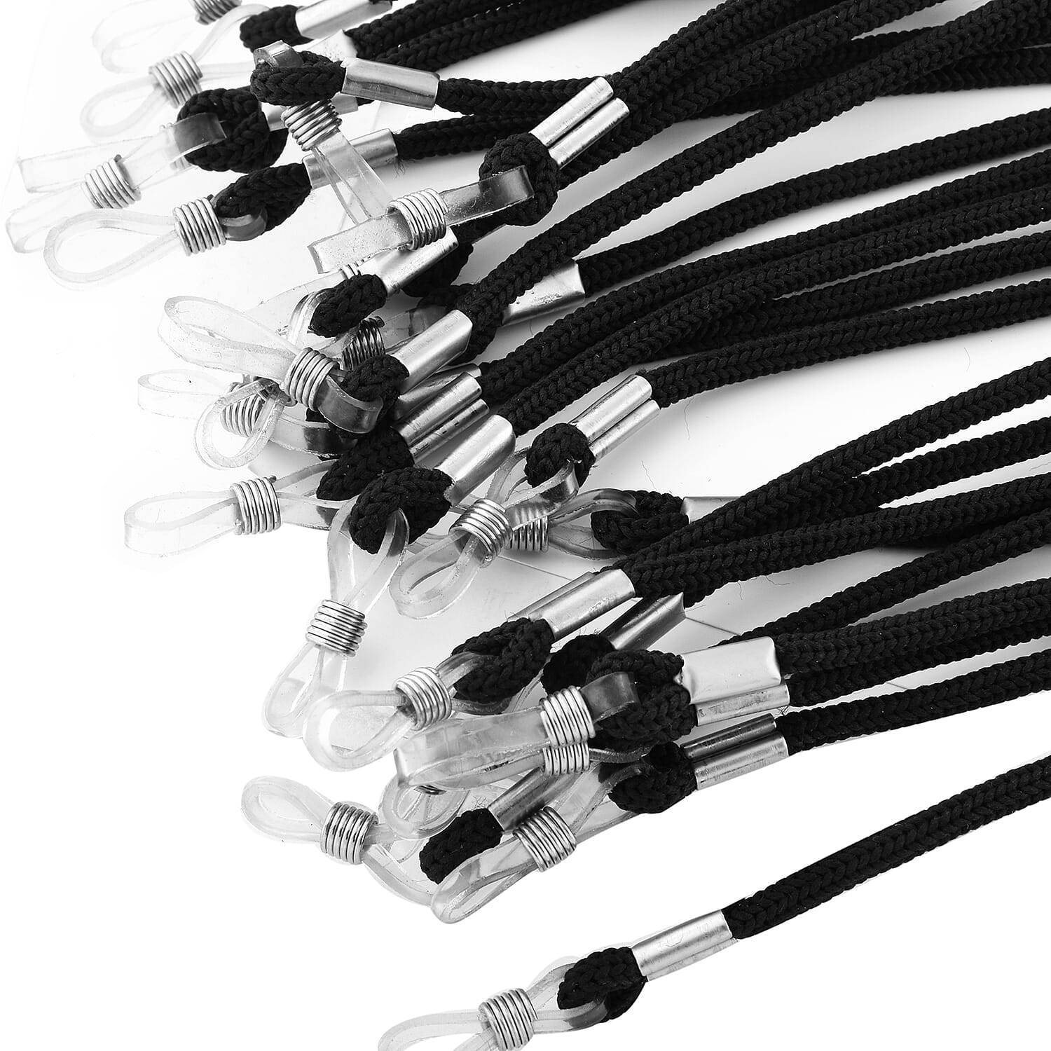Oxford Pack of 12 Optical Glasses Cords in Black (Length 58cm)