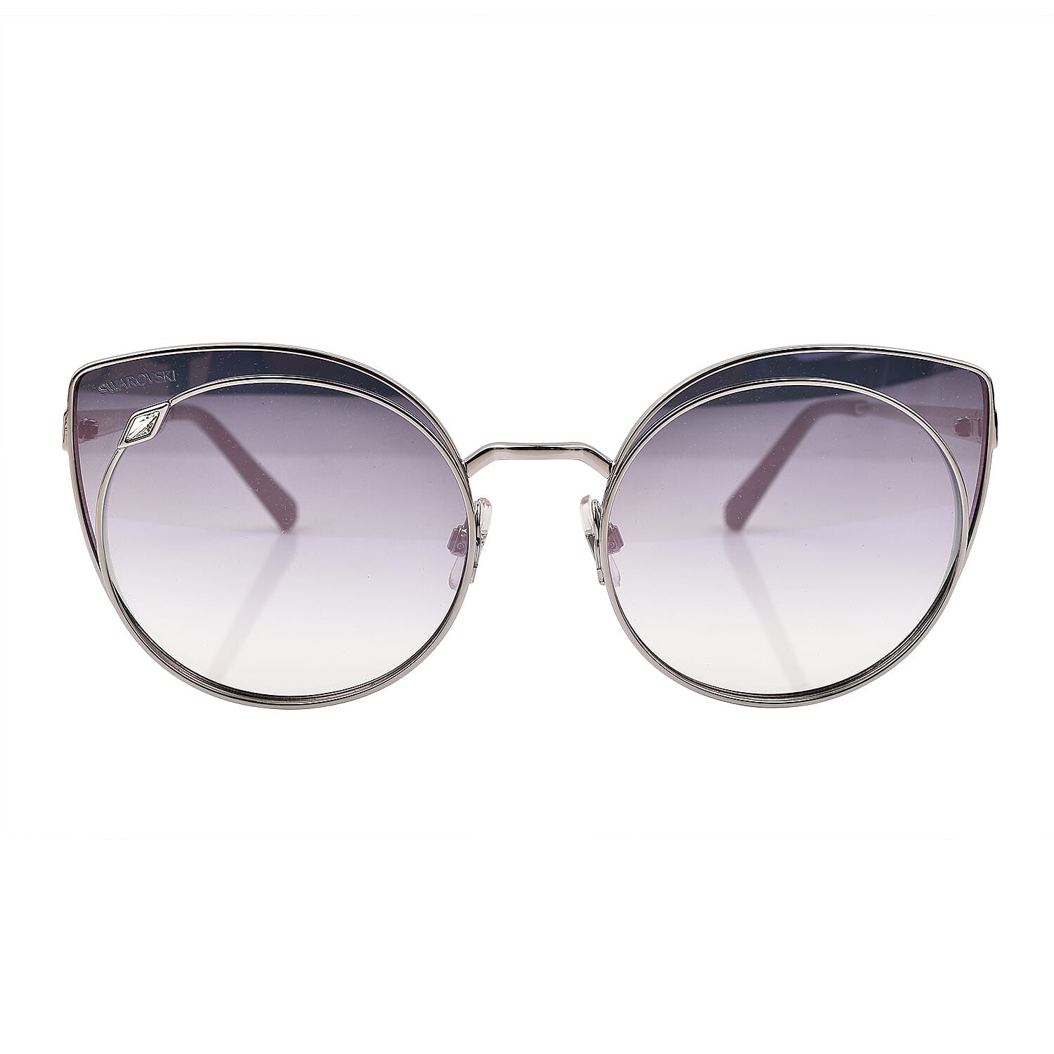 Womens Retro Rimless Purple Sunglasses