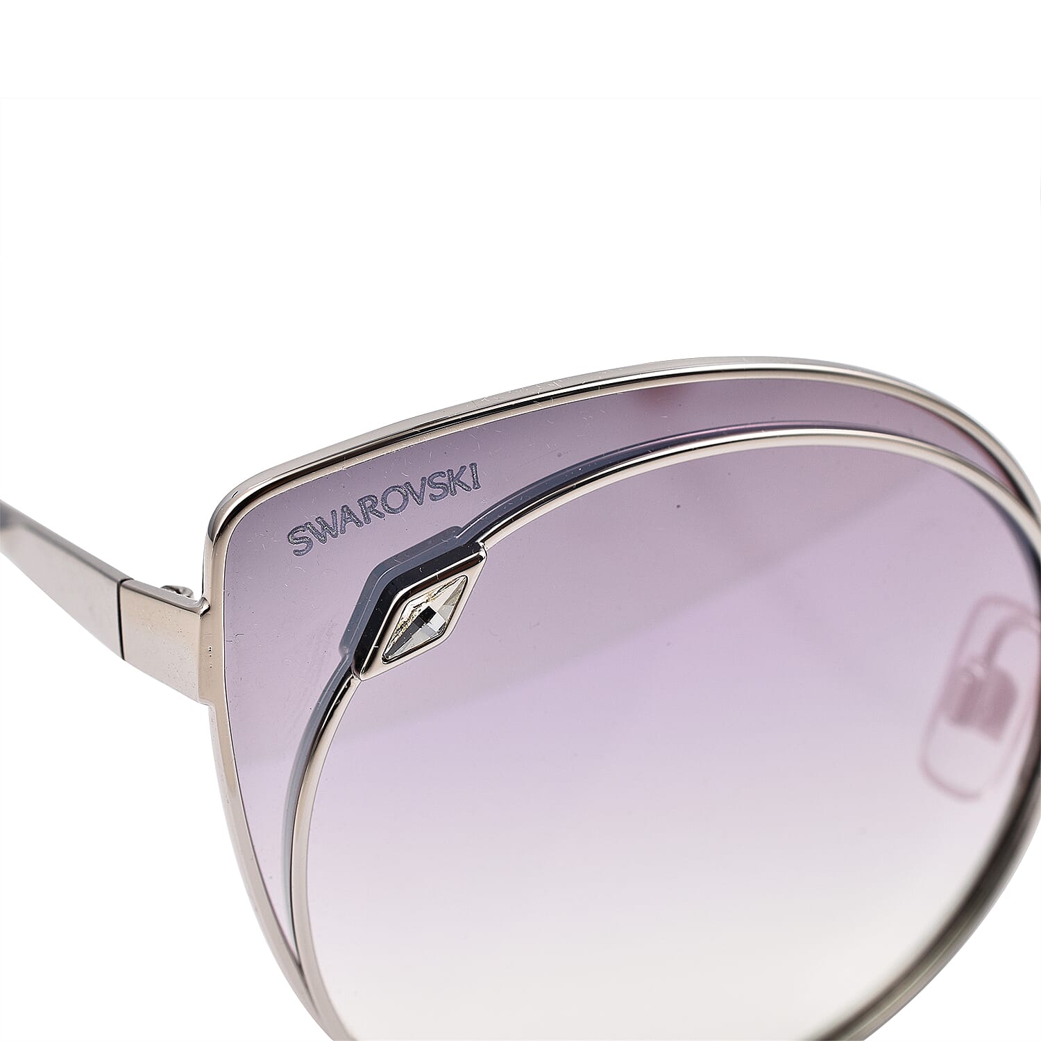 Womens Retro Rimless Purple Sunglasses