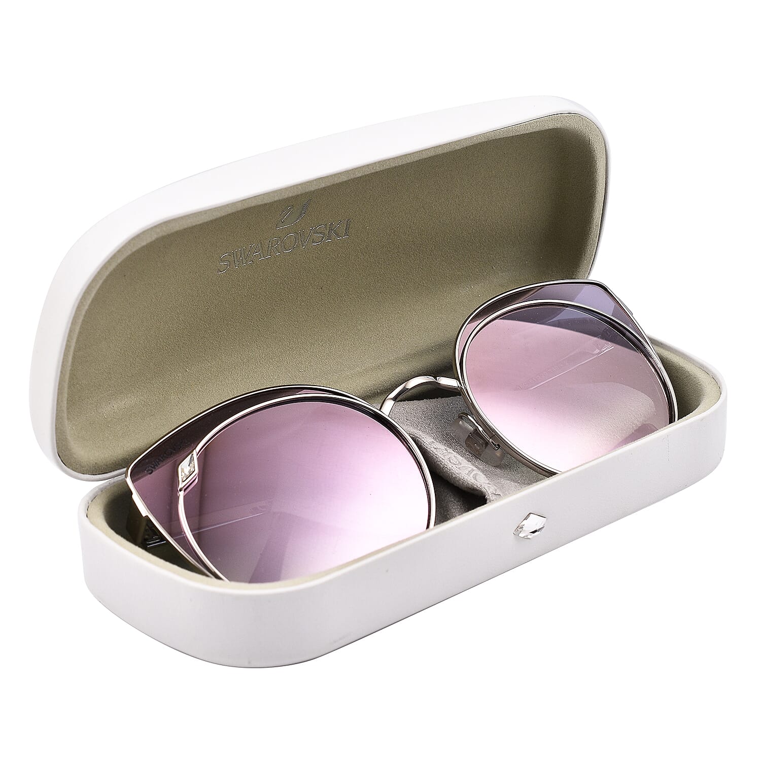 Womens Retro Rimless Purple Sunglasses