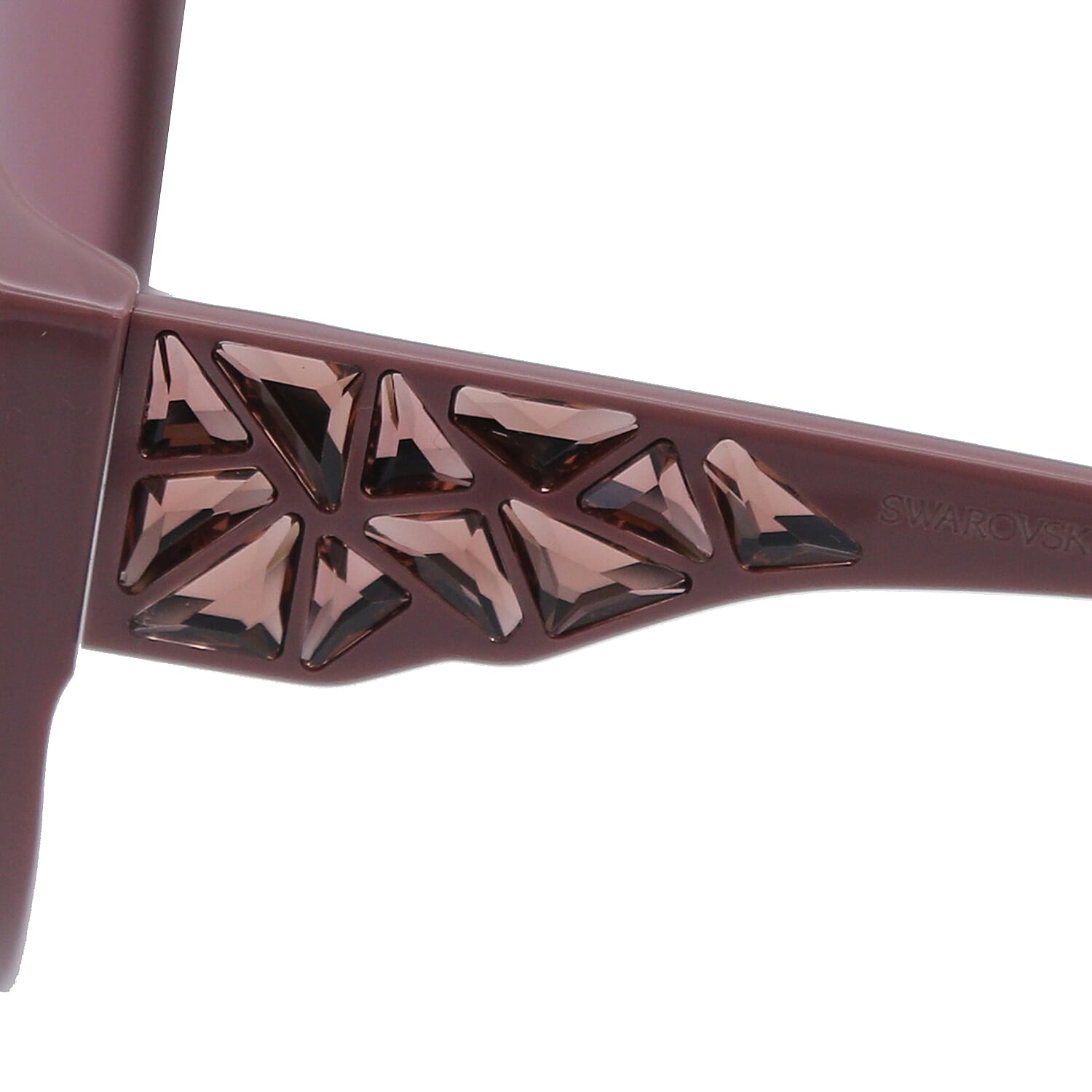 SWAROVSKI Oversized Sunglasses with Pink Lenses and Temples Adorned