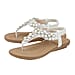 Lotus Daisy White Flat Toe-Post Sandals (Size 3)