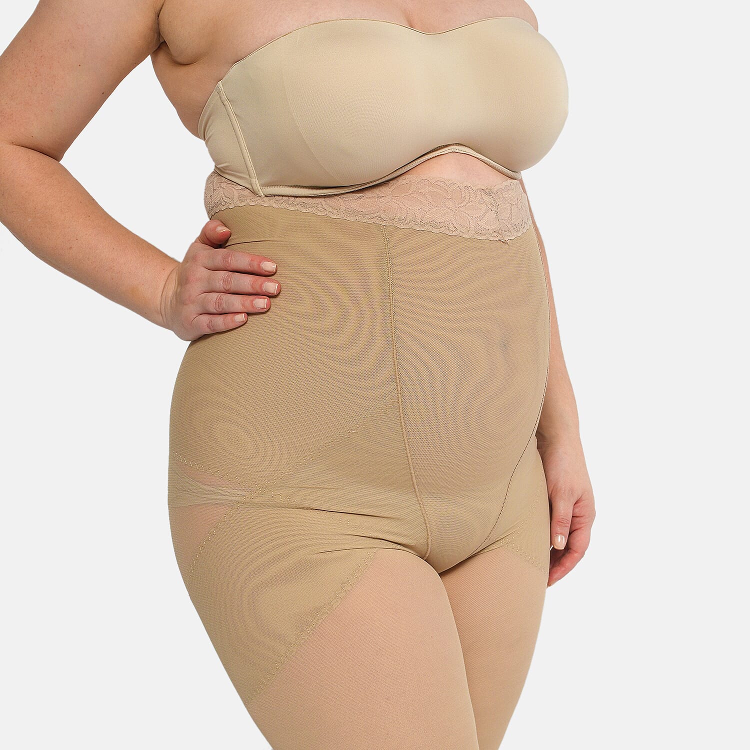 2 Piece Set - Slim N Lift Silhouette Shaper in Black and Nude Colour (Size XL, 14-16)