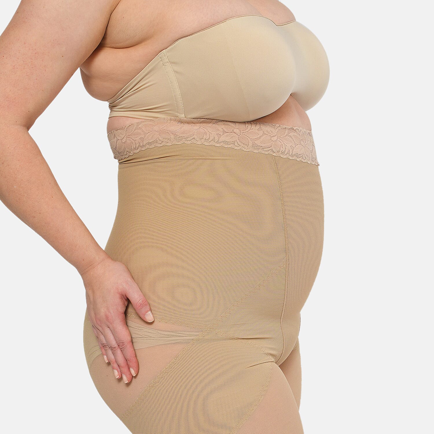 2 Piece Set - Slim N Lift Silhouette Shaper in Black and Nude Colour (Size XL, 14-16)