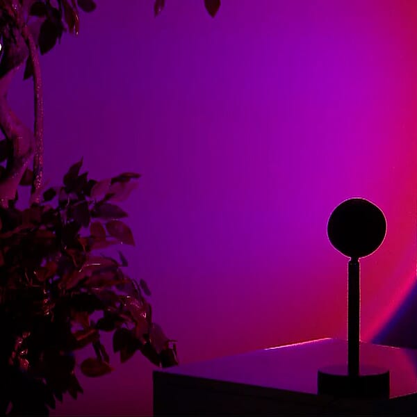 12 Colour Changing Sunset Table Lamp with Remote Control (Size 27x10 Cm)