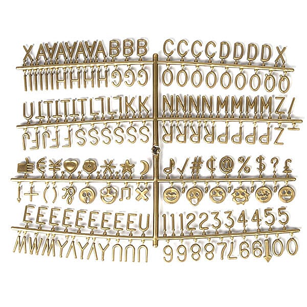 DIY Plastic Letter Board (Size-29X29Cm) - Gold