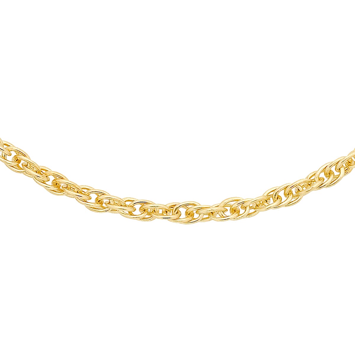 One Time Deal- Italian Made 9K Yellow Gold Prince of Wales Necklace (Size - 18) with Spring Clasp