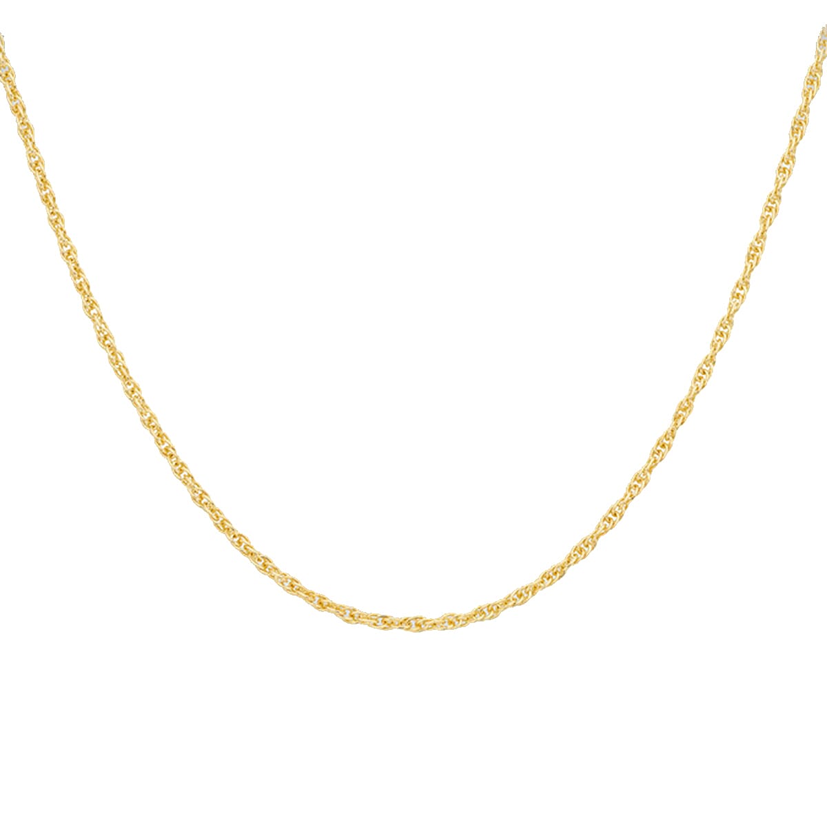 One Time Deal- Italian Made 9K Yellow Gold Prince of Wales Necklace (Size - 18) with Spring Clasp
