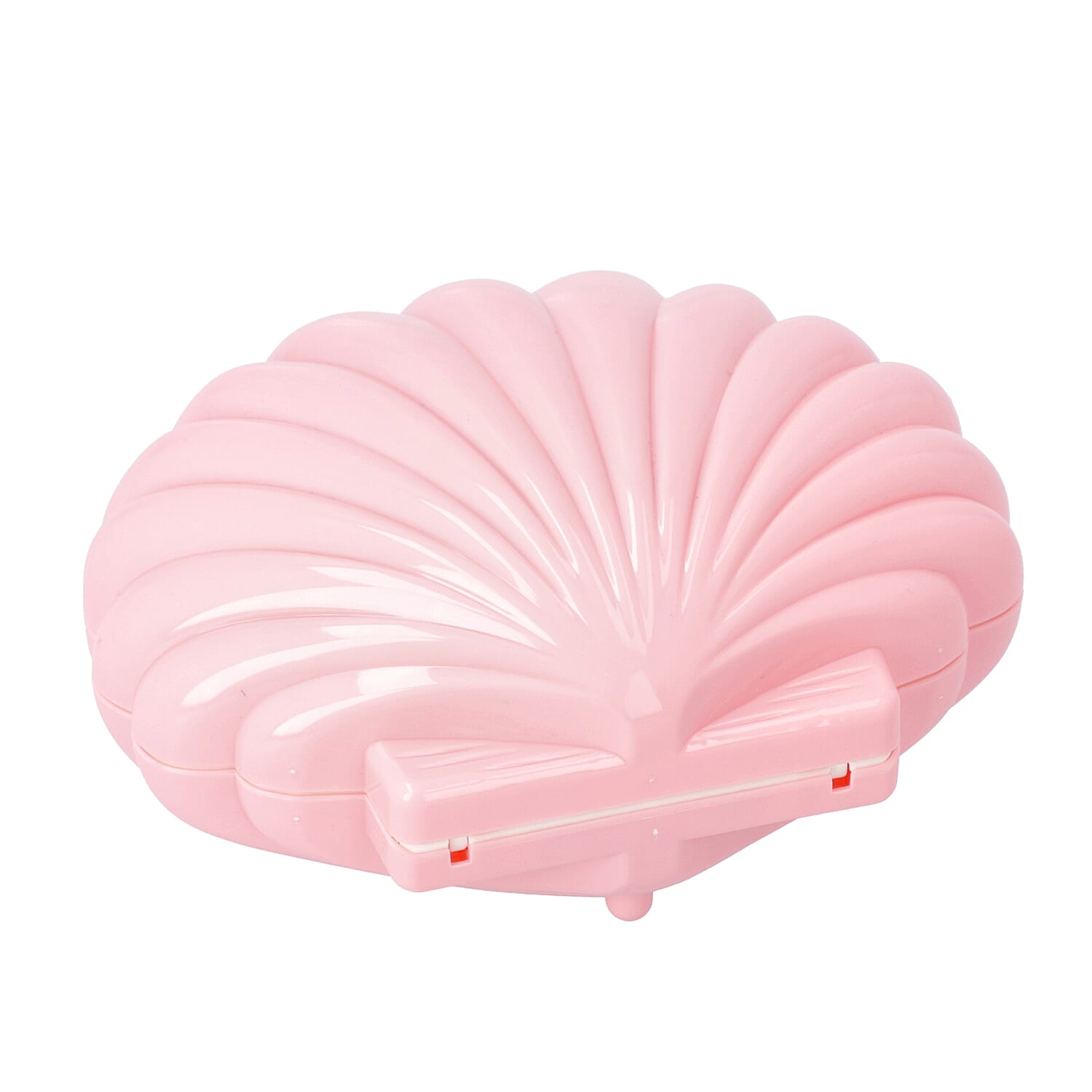 Seashell Music Mirror Jewellery Box with LED Light (Size 15x13x7 Cm) - Dark Pink