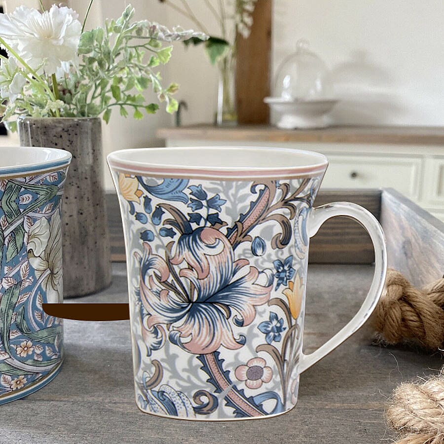 Lesser and Pavey - William Morris Golden Lily Mugs - Set of 2