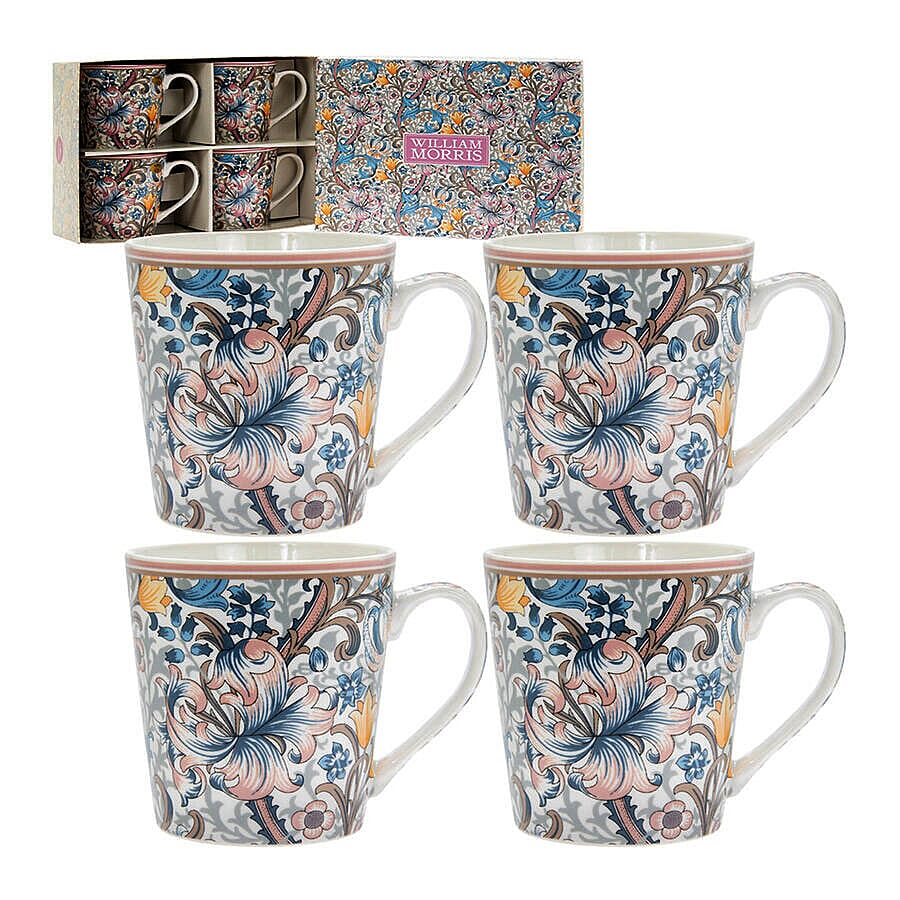 Lesser and Pavey - William Morris Golden Lily Mugs - Set of 4