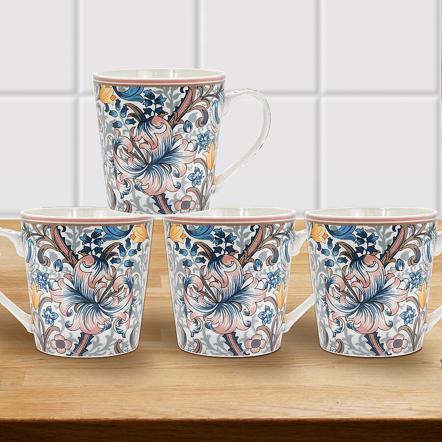 Lesser and Pavey - William Morris Golden Lily Mugs - Set of 4