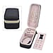 Portable Mini Travel Jewellery Box with Anti Tarnish Lining and Zipper Closure - Black