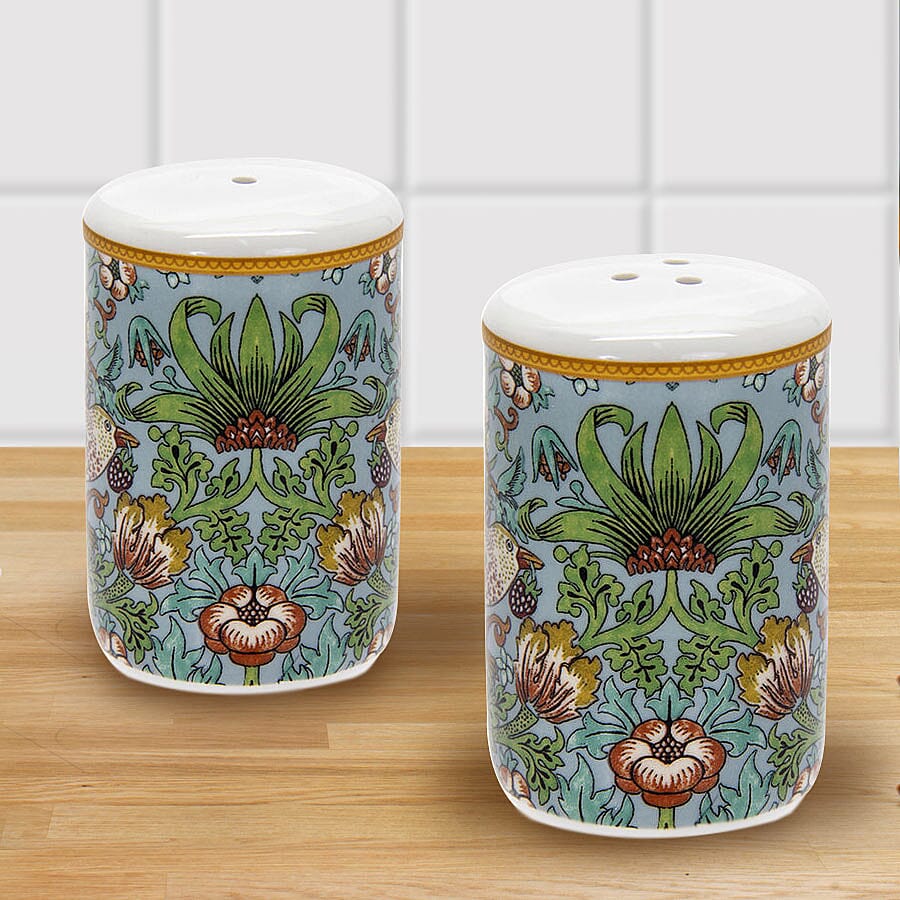 Lesser and Pavey - William Morris Strawberry Thief Teal Salt and Pepper