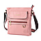 SENCILLEZ Womens Genuine Leather Crossbody Bag with Shoulder Strap - Pink
