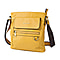 SENCILLEZ Womens Genuine Leather Crossbody Bag with Shoulder Strap - Yellow