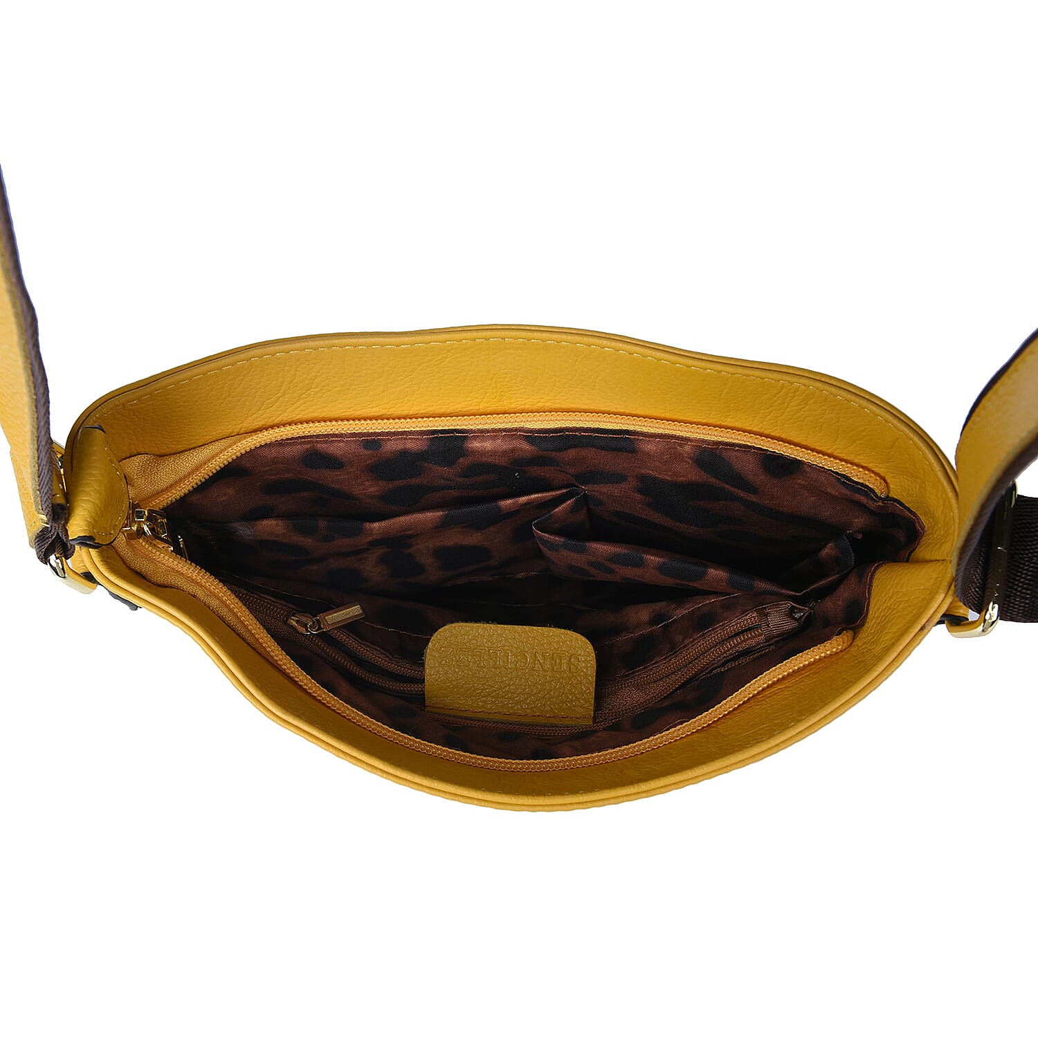 SENCILLEZ Womens Genuine Leather Crossbody Bag with Shoulder Strap - Off White