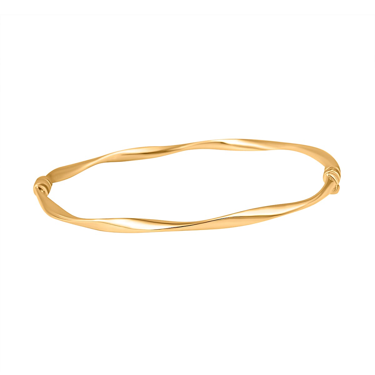 9K Yellow Gold Twist Bangle (Size 7) Gold Wt 3.60 Gms