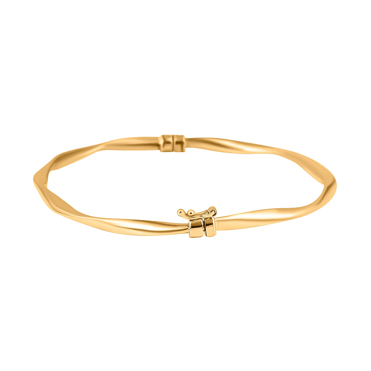 9K Yellow Gold Twist Bangle (Size 7) Gold Wt 3.60 Gms
