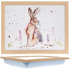 Country Life Hare Laptray with Cushioned Bean Bag (Size 44x34cm)