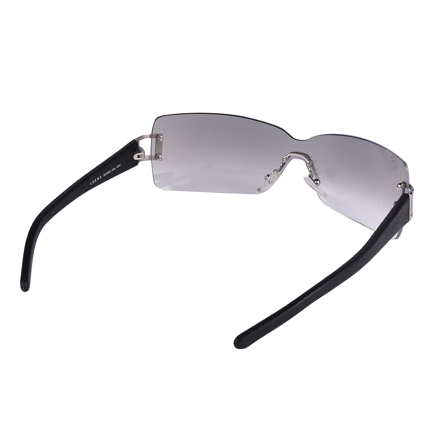 LOEWE Large Rimless Shield Sunglasses with Black Sides
