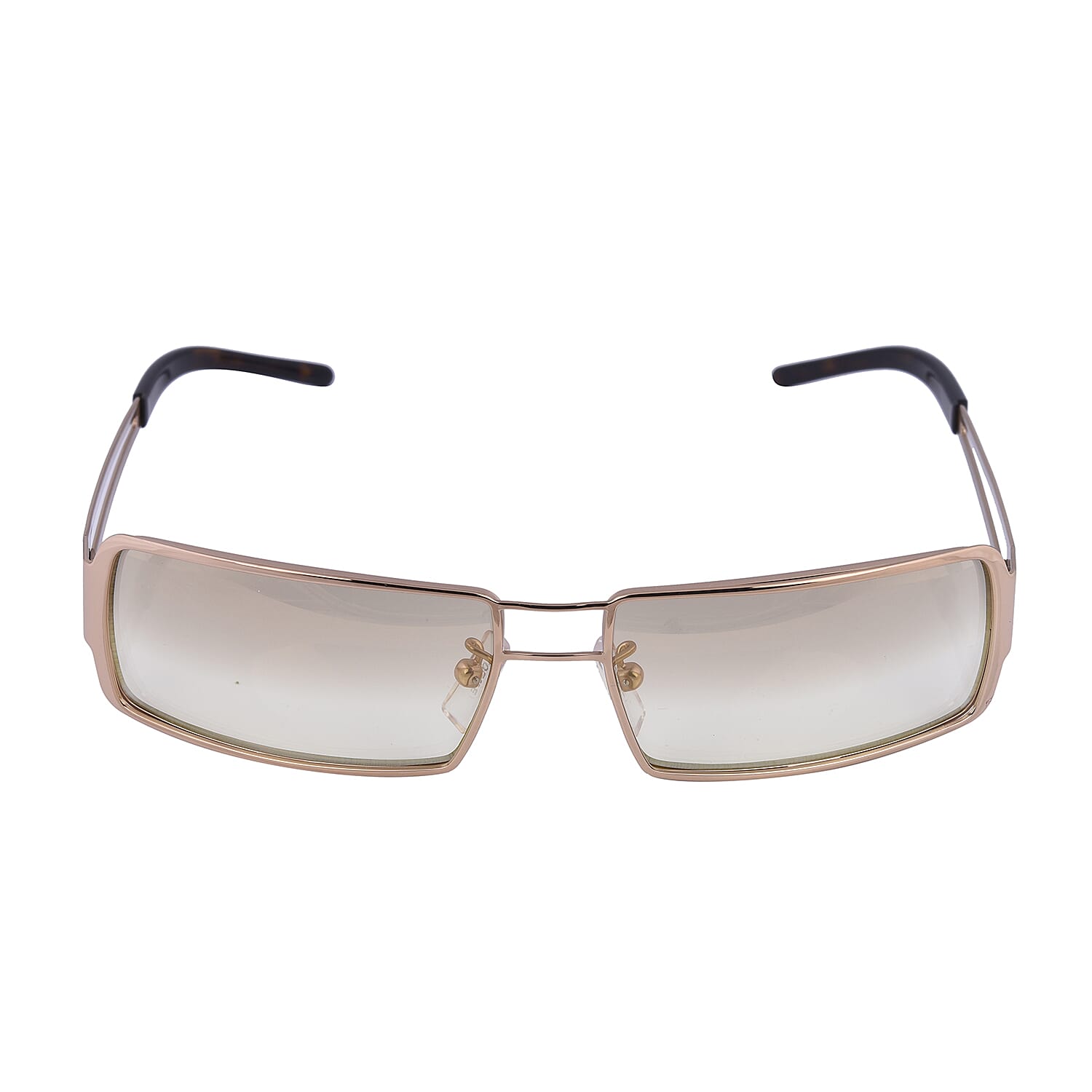 LOEWE Ladies Gold Rectangular Sunglasses with Yellow Lenses