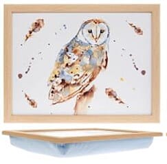 Country Life Owl Laptray with Cushioned Bean Bag (Size 44x34cm)