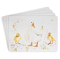 Set of 4 - Country Life Ducks Placemats (Size 21.5x29cm)