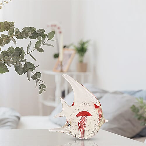 WIDDOP Handblown Glass Objets dArt Figurine - Fish (Size 12x20cm)