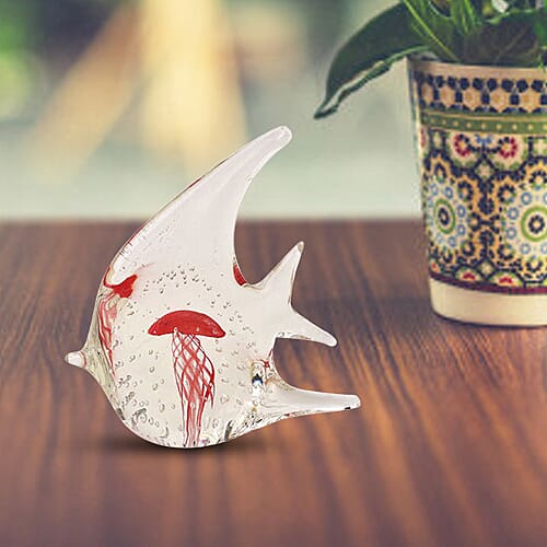 WIDDOP Handblown Glass Objets dArt Figurine - Fish (Size 12x20cm)
