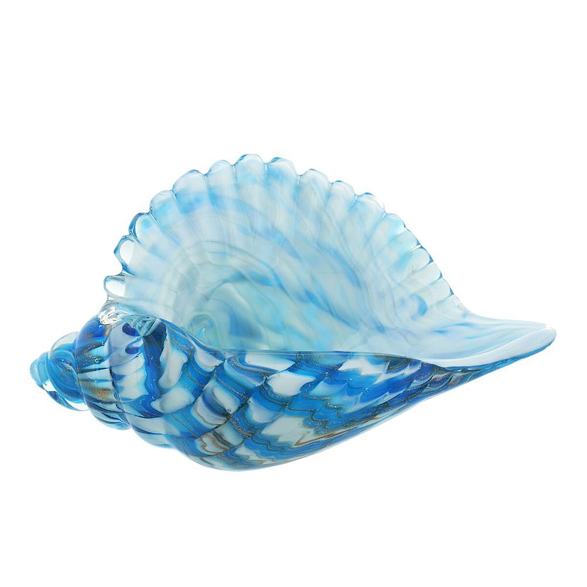 WIDDOP Handblown Glass Objets dArt Figurine - Shell (Size 22x11cm)