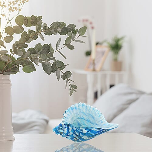 WIDDOP Handblown Glass Objets dArt Figurine - Shell (Size 22x11cm)