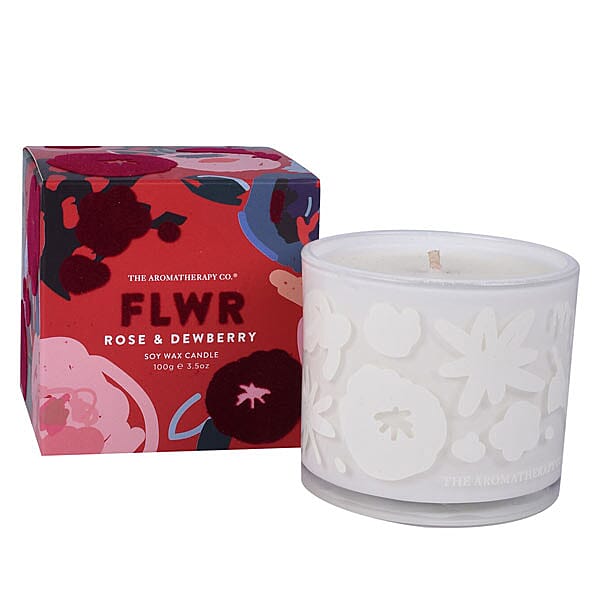 WIDDOP The Aromatherapy Co 100g FLWR Candle - Rose & Dewberry