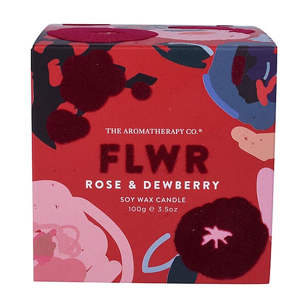 WIDDOP The Aromatherapy Co 100g FLWR Candle - Rose & Dewberry
