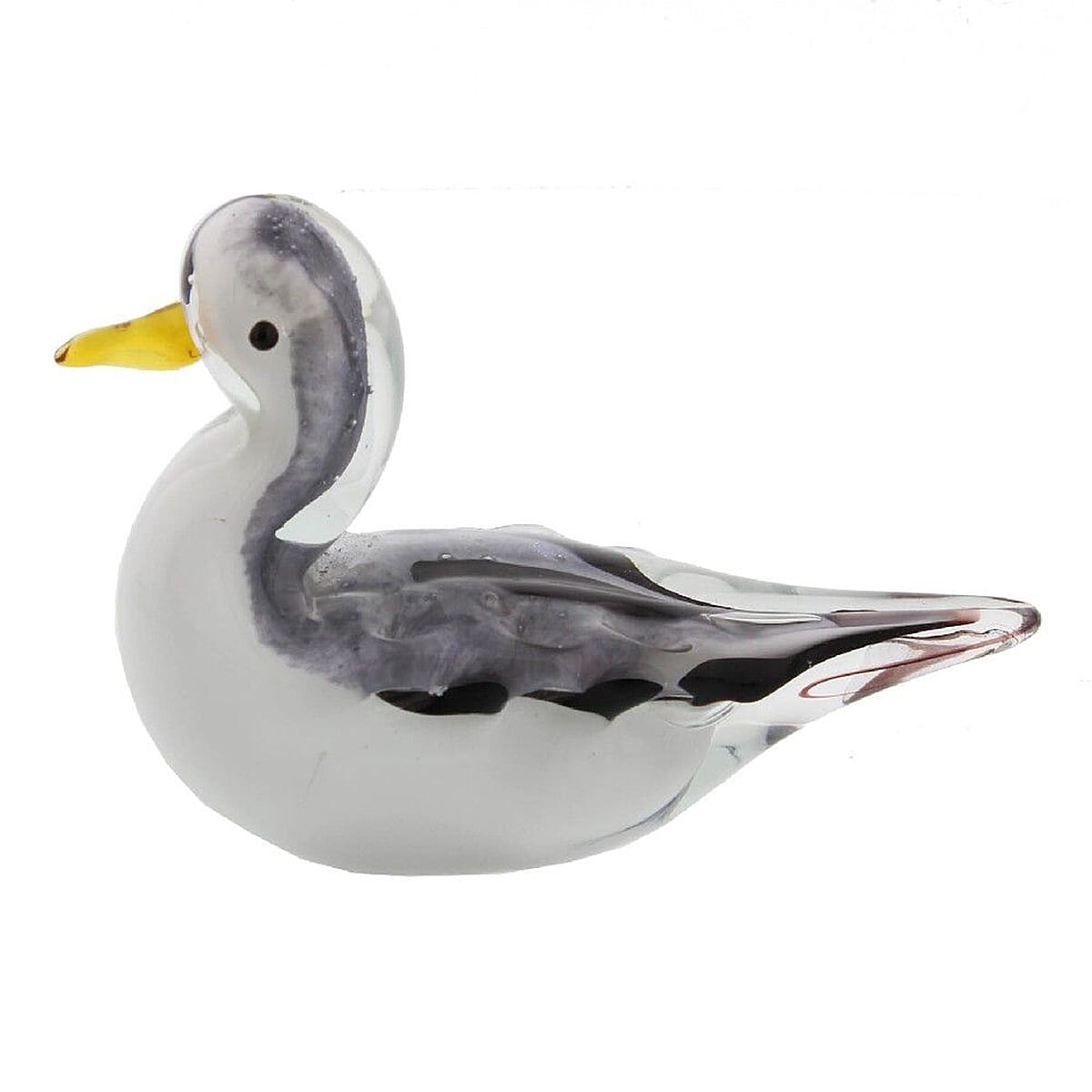 WIDDOP Handblown Glass Objets d Art Figurine - Seagull (Size 12x4cm)