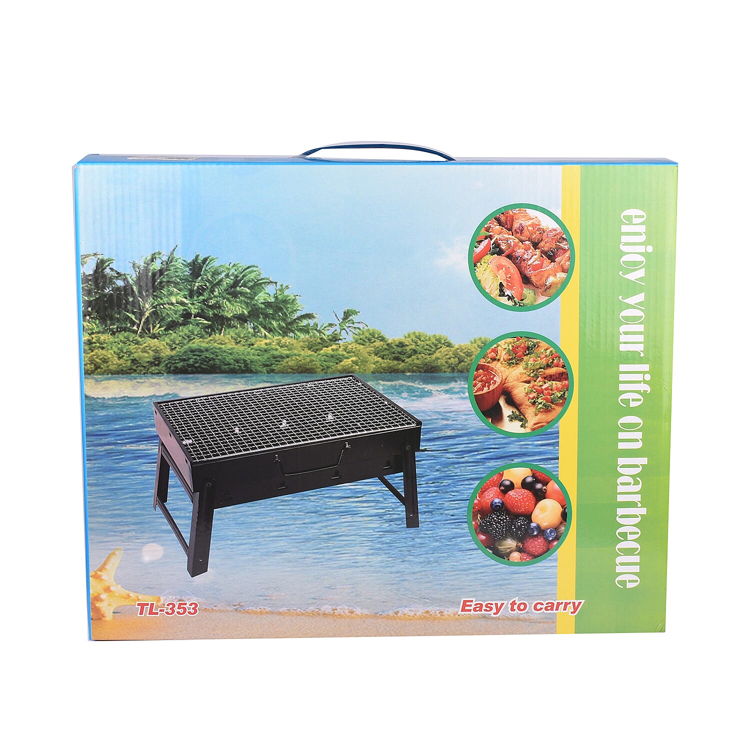 Portable Outdoor Folding BBQ Grill (Size 35x27x20cm) -  Black