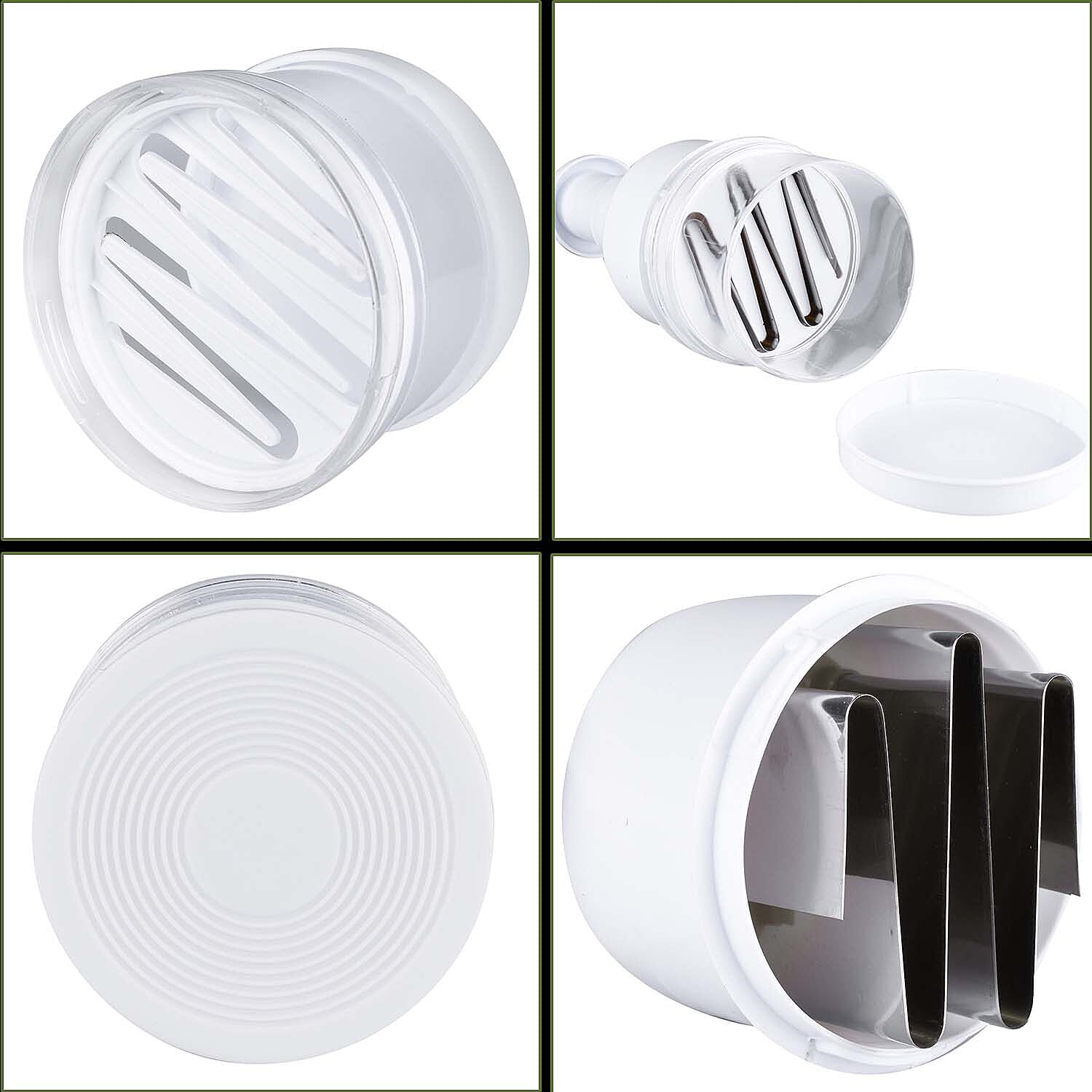 Kitchen Chopper Pressing Cutter Slicer Peeler Dicer Mincer -  White