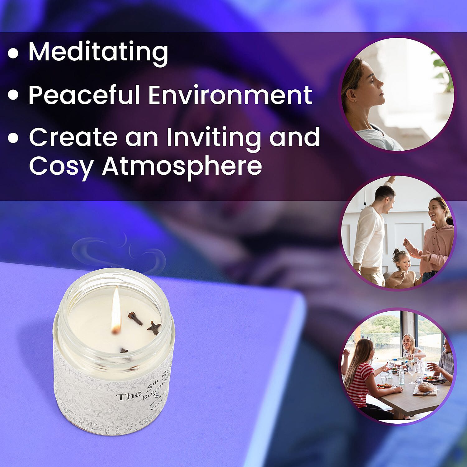 The 5th Season Botanical Collection - Clove Scented Soybean Wax Candle - 30 Hrs Burn Time