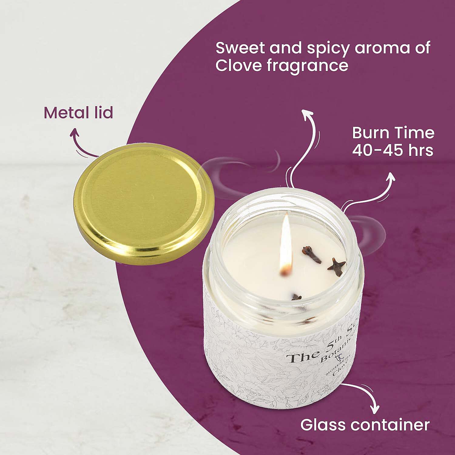 The 5th Season Botanical Collection - Clove Scented Soybean Wax Candle - 30 Hrs Burn Time